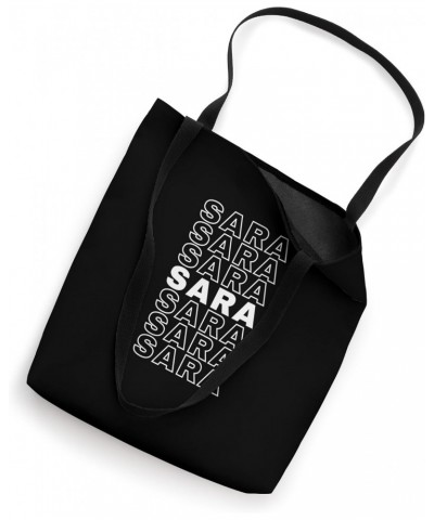 I Love Sara Retro Pattern Personalized First Name Tote Bag $14.49 Totes