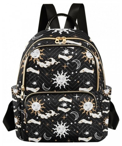 Boho Sun Moon Stars Vintage Backpack for Women Shoulder Bag Lightweight Mini Backpack Casual Daypack Back Pack for Travel Sma...