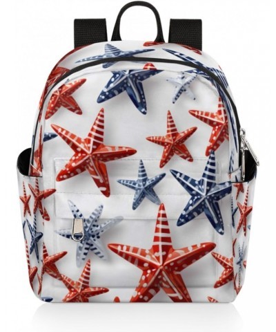 Starfish Print Small Backpack for Women Ladies Mini Backpack Travel Casual Backpack Purse Satchel Daypack $17.53 Backpacks