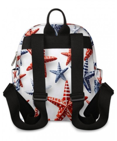 Starfish Print Small Backpack for Women Ladies Mini Backpack Travel Casual Backpack Purse Satchel Daypack $17.53 Backpacks