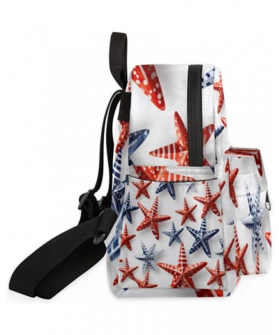 Starfish Print Small Backpack for Women Ladies Mini Backpack Travel Casual Backpack Purse Satchel Daypack $17.53 Backpacks