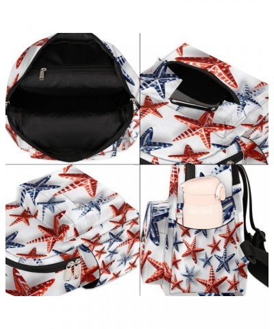 Starfish Print Small Backpack for Women Ladies Mini Backpack Travel Casual Backpack Purse Satchel Daypack $17.53 Backpacks