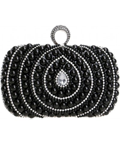 Fashion Evening Bag, Clutch Diamante Wedding Bridal Prom Party Purse Bag Black $19.32 Evening Bags