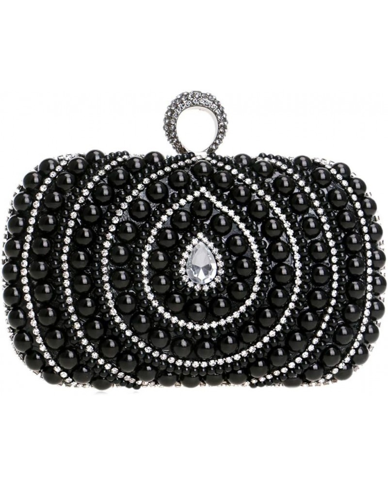 Fashion Evening Bag, Clutch Diamante Wedding Bridal Prom Party Purse Bag Black $19.32 Evening Bags