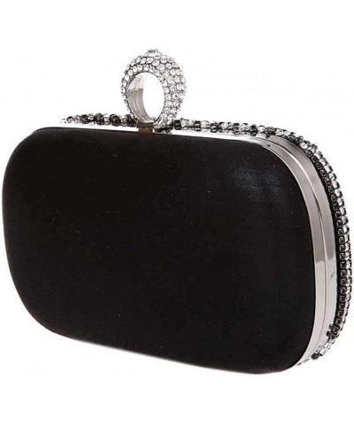 Fashion Evening Bag, Clutch Diamante Wedding Bridal Prom Party Purse Bag Black $19.32 Evening Bags