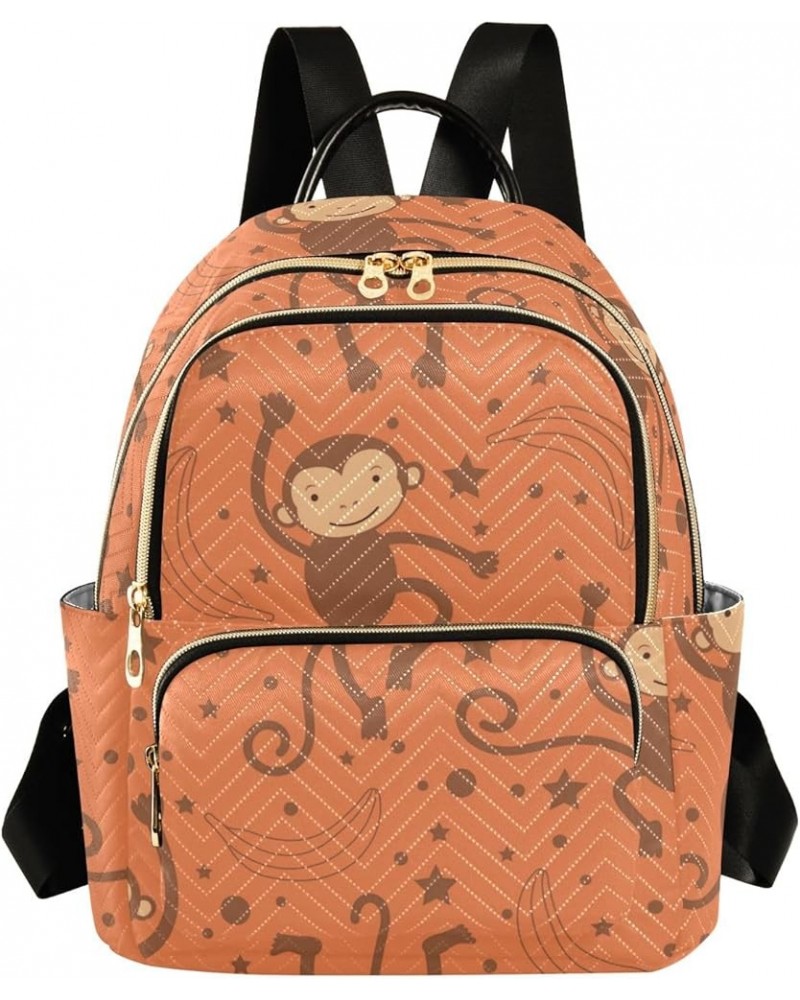 Travel Backpack Purse for Women Fashion Anti-theft Work Casual Monkey Orange Cute Daypack Shoulder Bag Medium Size Medium $17...