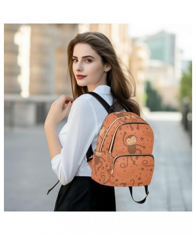 Travel Backpack Purse for Women Fashion Anti-theft Work Casual Monkey Orange Cute Daypack Shoulder Bag Medium Size Medium $17...