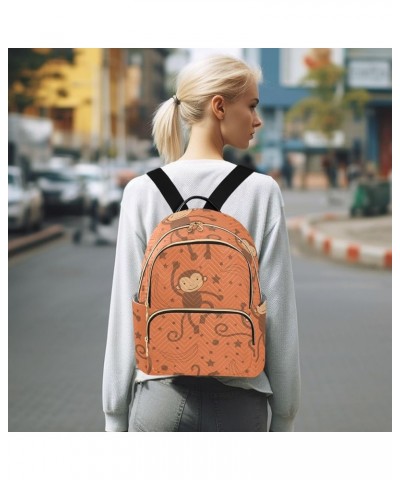 Travel Backpack Purse for Women Fashion Anti-theft Work Casual Monkey Orange Cute Daypack Shoulder Bag Medium Size Medium $17...