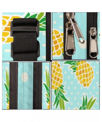 Yellow Pineapple Polka Dot Crossbody Bag, Adjustable Phone Purse Wallet Canvas Small Crossbody Purse Bags with Shoulder Strap...