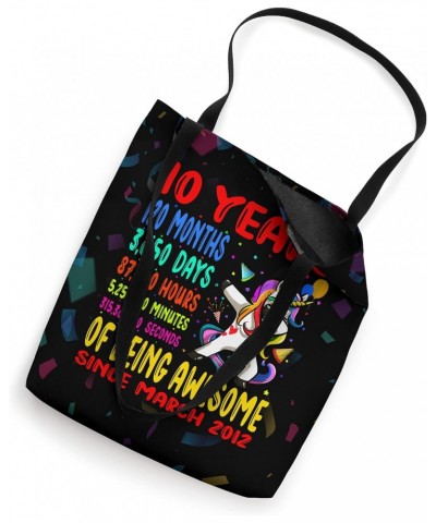 10 Years Of Being Awesome 10th Birthday Kids Dabbing Unicorn Tote Bag $10.27 Totes