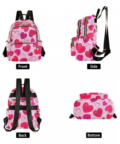 Grunge Valentines Love Hearts Casual Fashion Polyester Travel Rucksack Shoulder Bag Color Medium $21.08 Backpacks