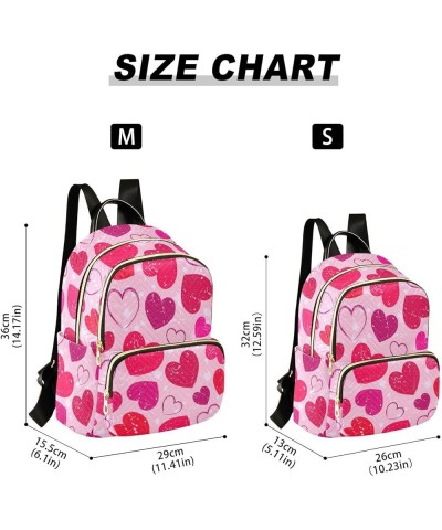 Grunge Valentines Love Hearts Casual Fashion Polyester Travel Rucksack Shoulder Bag Color Medium $21.08 Backpacks