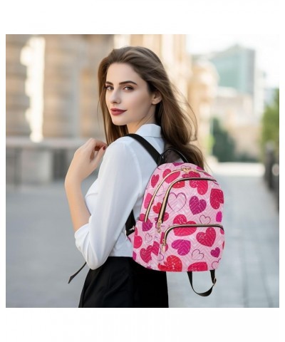 Grunge Valentines Love Hearts Casual Fashion Polyester Travel Rucksack Shoulder Bag Color Medium $21.08 Backpacks