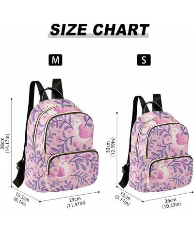 Cute Birds Floral Mini Backpack Purse for Women, Travel Backpack Fashion Backpack Handbag Shoulder Bag Small Casual Daypack,M...