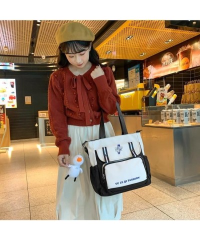 Large volume casual fashion classic messenger bag shoulder bag crossbody bag for men and women Black $18.86 Crossbody Bags