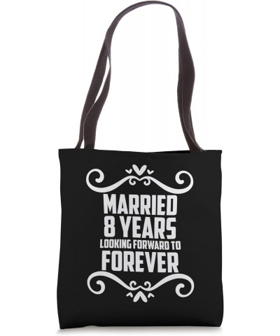 8th Anniversary 8 Years Married Husband Wife Forever Love Tote Bag $12.48 Totes