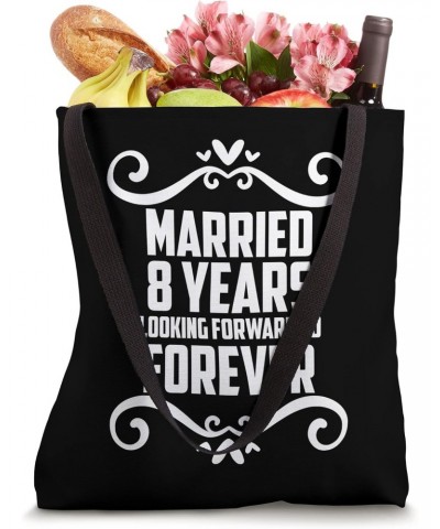 8th Anniversary 8 Years Married Husband Wife Forever Love Tote Bag $12.48 Totes