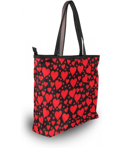 Valentines Day Tote Bag with Pockets and Compartments,Heart Tote Purse Zippered Heart 2 $15.33 Totes