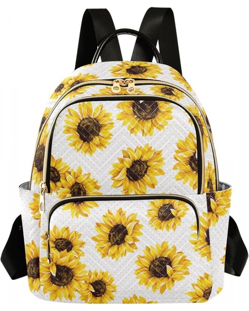 Sunflower Polka Dot Flower Floral Mini Backpack Purse for Women Travel Bag Fashion Daypack Back Pack Shoulder Bag Multicolor ...