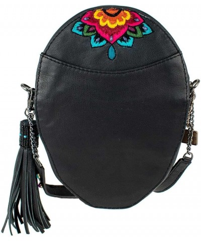 Sweet Calavera Leather Crossbody Sugar Skull Handbag, Multi $67.06 Crossbody Bags