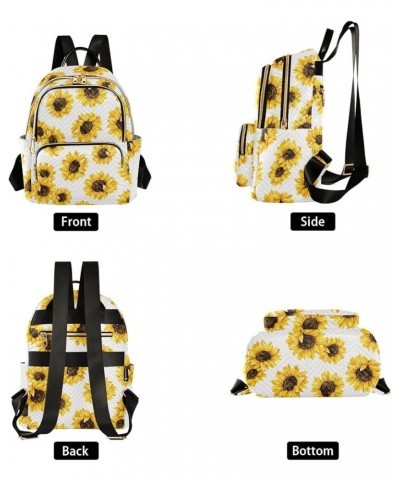 Sunflower Polka Dot Flower Floral Mini Backpack Purse for Women Travel Bag Fashion Daypack Back Pack Shoulder Bag Multicolor ...