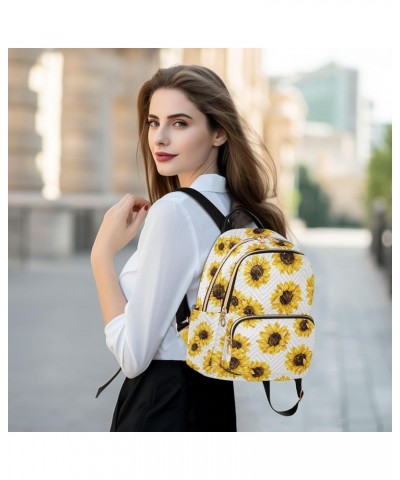 Sunflower Polka Dot Flower Floral Mini Backpack Purse for Women Travel Bag Fashion Daypack Back Pack Shoulder Bag Multicolor ...