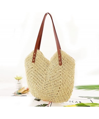 Straw Tote Bag - Straw Purses and Handbags for Women Summer Woven Beach Bag Beige $11.65 Totes