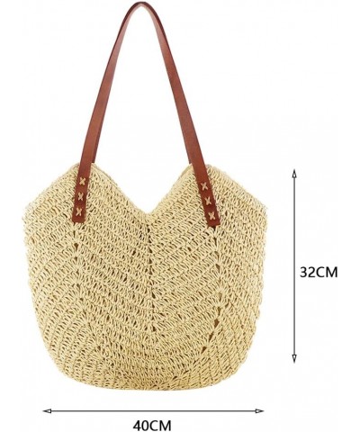 Straw Tote Bag - Straw Purses and Handbags for Women Summer Woven Beach Bag Beige $11.65 Totes