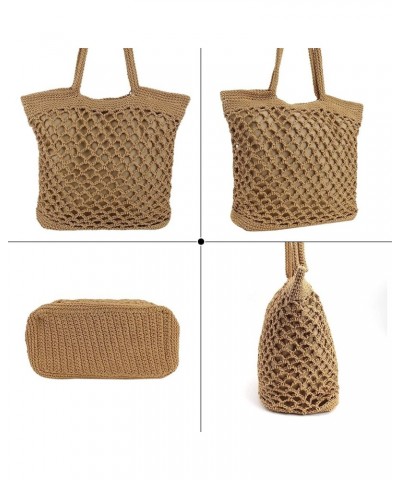 Fashion Handbags Women Woven Straw Bag Summer Beach Tote Purse Light Brown $17.39 Totes