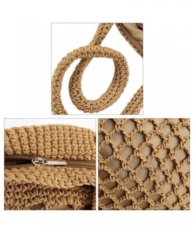 Fashion Handbags Women Woven Straw Bag Summer Beach Tote Purse Light Brown $17.39 Totes