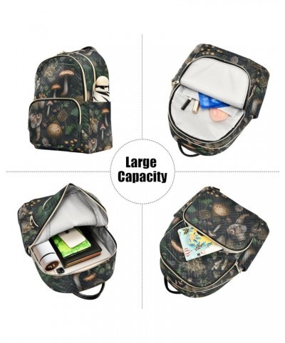 Small Fashion Backpack for Women Fresh Mushrooms Print Ladies Travel Daypack Aesthetic Shoulder Bag 11.4×6.1×14.1 IN $16.63 B...