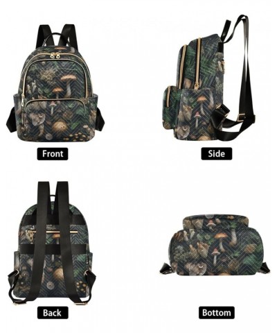 Small Fashion Backpack for Women Fresh Mushrooms Print Ladies Travel Daypack Aesthetic Shoulder Bag 11.4×6.1×14.1 IN $16.63 B...