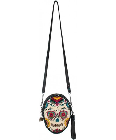 Sweet Calavera Leather Crossbody Sugar Skull Handbag, Multi $67.06 Crossbody Bags