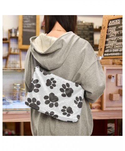 Women Boho Handbag Cartoon Pet Paw Underarm Bag Tote Bag Shoulder Bag Crossbody Bag Fluffy Cell Phone Purse Patriot Lady Trav...