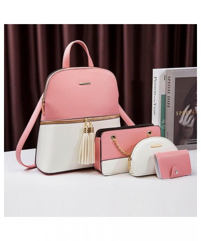 Fashion Lady Leather Six Piece Shoulder Bag Wallet Shoulder Bag Portable Crossbody Bag Childproof Bag (A, One Size) $29.55 Sh...