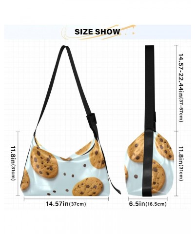 Cookie Dessert Shoulder Bag,Large Purses for Women,Made of PU Leather Handbags Hobo Bag Waterproof with Pockets Zipper for Un...