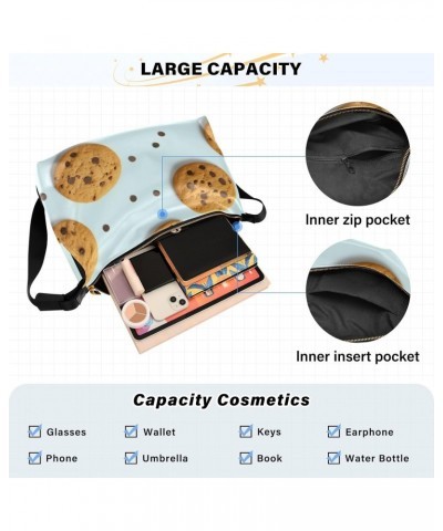 Cookie Dessert Shoulder Bag,Large Purses for Women,Made of PU Leather Handbags Hobo Bag Waterproof with Pockets Zipper for Un...