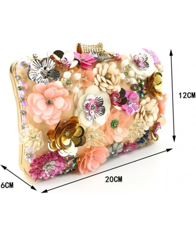 Women Tote Handbags Hand Purse for Women Womens Purse Beaded Bag Women's The Flowers $18.77 Totes