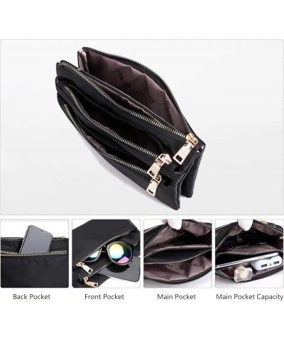 Small Crossbody Bags Multipockets Shoulder Purses Handbags Nylon Messenger Bags for Women Grey $17.50 Totes