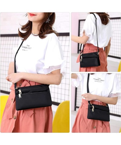 Small Crossbody Bags Multipockets Shoulder Purses Handbags Nylon Messenger Bags for Women Grey $17.50 Totes