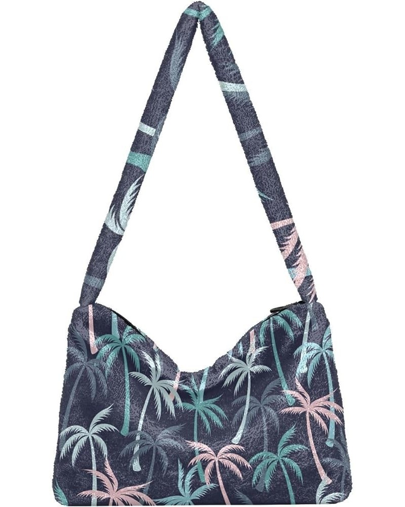 Coconut Palm Tree Women's Bag, Women Plush Handbag, Autumn Handbags Coconut Palm Tree $10.19 Handbags