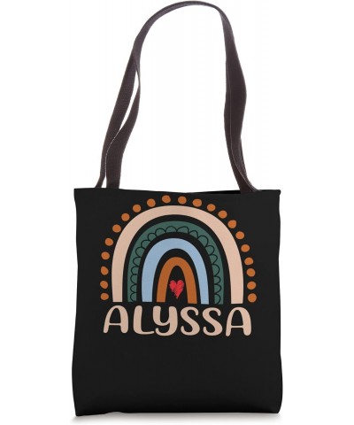 Alyssa Name Personalized Funny Women Rainbow Alyssa Tote Bag $14.50 Totes