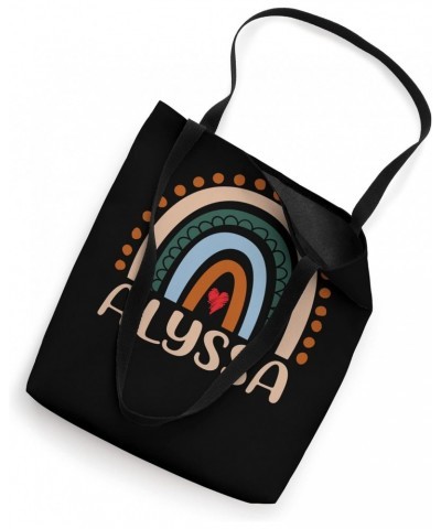 Alyssa Name Personalized Funny Women Rainbow Alyssa Tote Bag $14.50 Totes