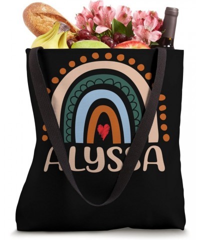 Alyssa Name Personalized Funny Women Rainbow Alyssa Tote Bag $14.50 Totes