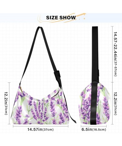 Travel Crossbody Bags Strawberries Pattern Colorful Cute Ladies Zipper Bag Waterproof Women Shoulder Bags Lavender Flowers $1...