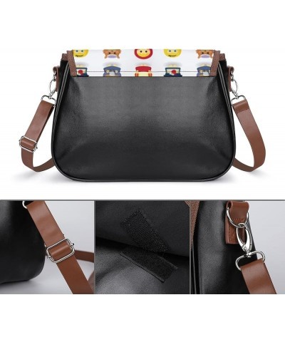 Printed Shoulder Crossbody Bag Leather Hobo Bags Medium Ladies Top Handles Satchels Cartoon Honey Bee Color5 $24.47 Hobo Bags