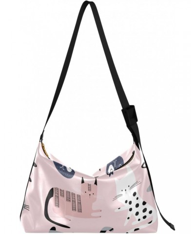 Cute Kittens Pink Tote Bag for Women Large Hobo Bags Crossbody Bags Shopping Work Bag with Adjustable Strap for Women $15.18 ...