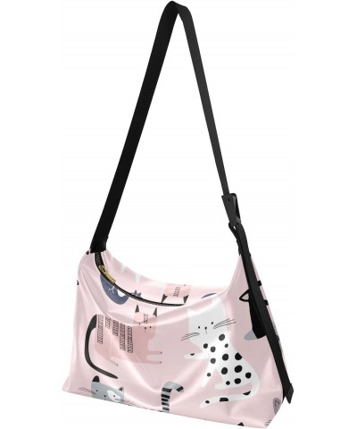 Cute Kittens Pink Tote Bag for Women Large Hobo Bags Crossbody Bags Shopping Work Bag with Adjustable Strap for Women $15.18 ...