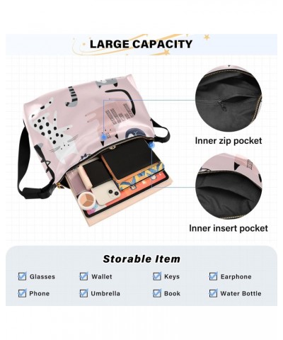 Cute Kittens Pink Tote Bag for Women Large Hobo Bags Crossbody Bags Shopping Work Bag with Adjustable Strap for Women $15.18 ...