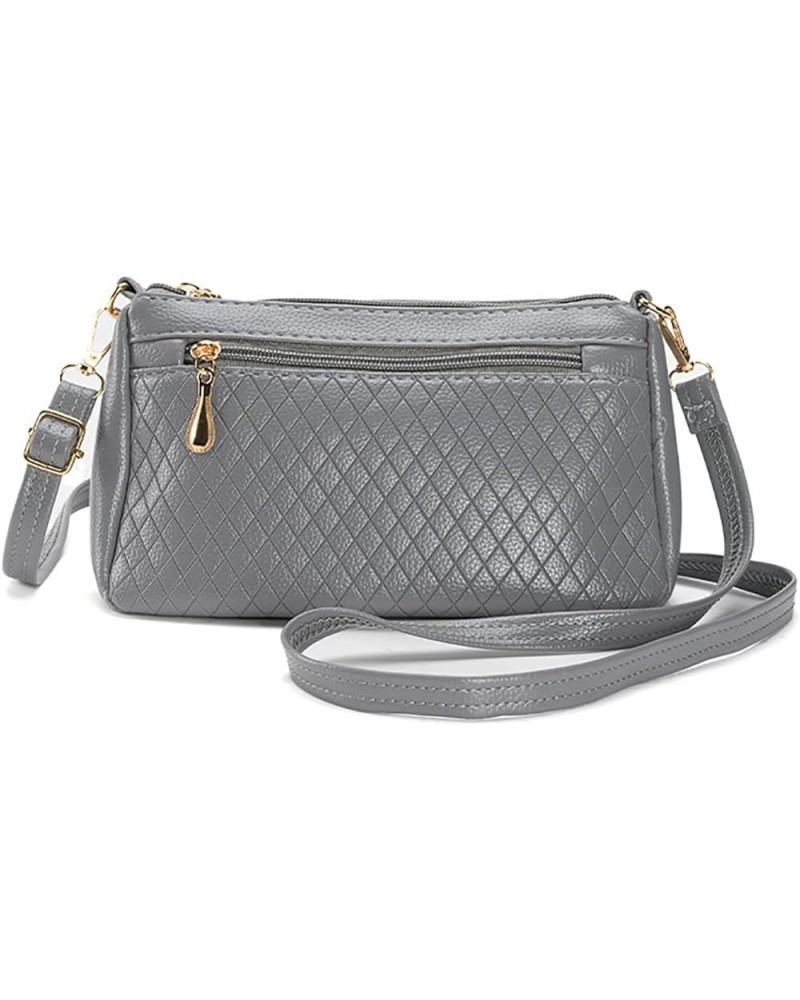 Small Crossbody Bag for Women PU Leather Wallet Purses Satchel Shoulder Bags Clutch Handbags Grey $11.79 Satchels